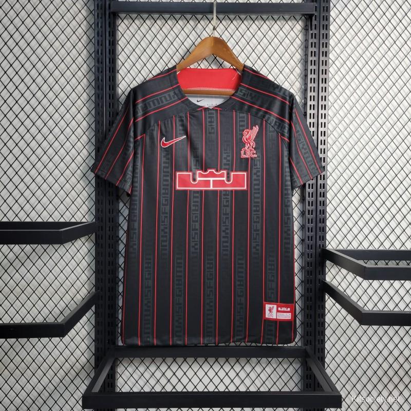 23-24 Liverpool x LeBron James Black Jersey - Fans Version